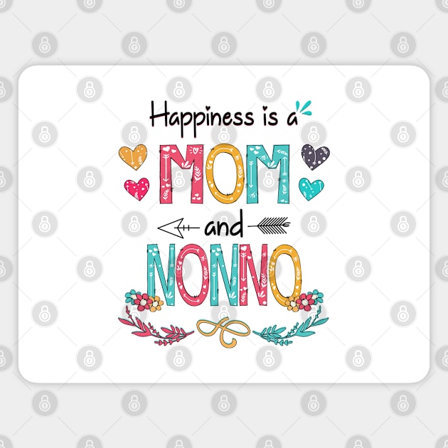 Happiness Is A Mom And Nonno Wildflower Happy Mother's Day Magnet by KIMIKA